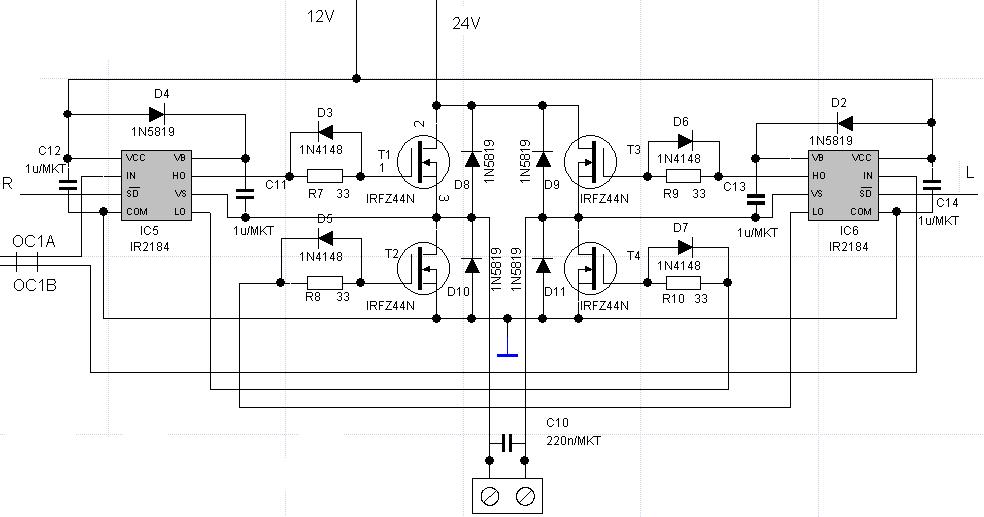 Full bridge mosfet driver schematic diagram